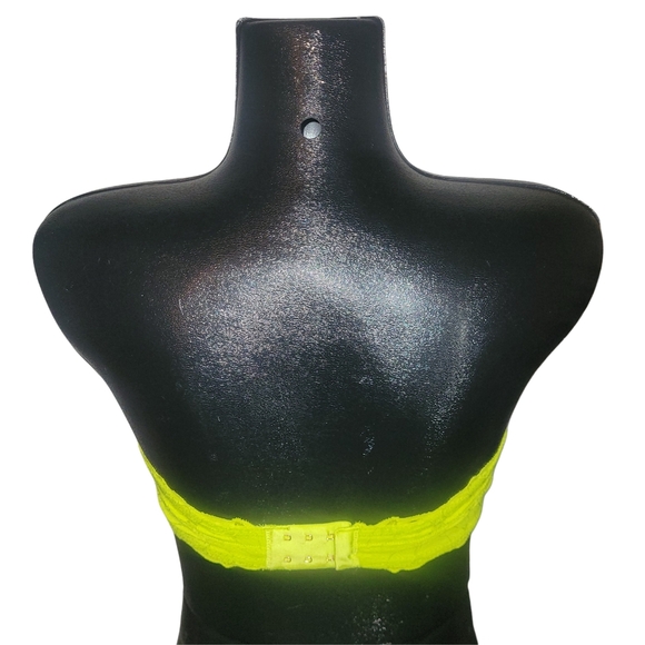 Aerie Lace Strapless Bralette in Neon Lime 32C - Picture 3 of 3